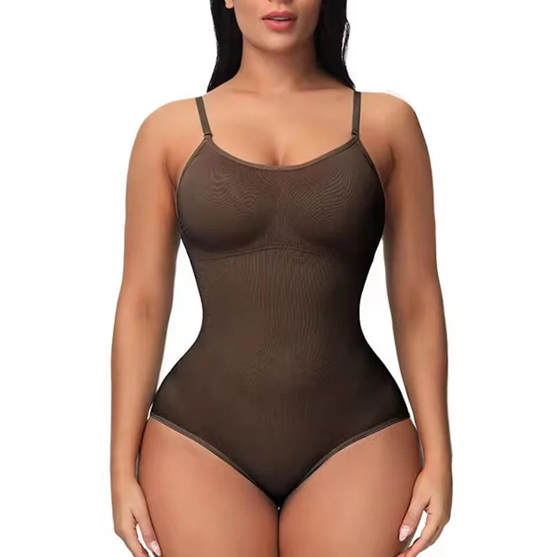 GLOWÉ SPAGHETTI STRAP OPEN CROTCH SHAPEWEAR BODYSUIT