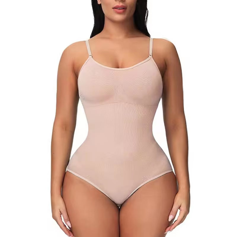 GLOWÉ SPAGHETTI STRAP OPEN CROTCH SHAPEWEAR BODYSUIT