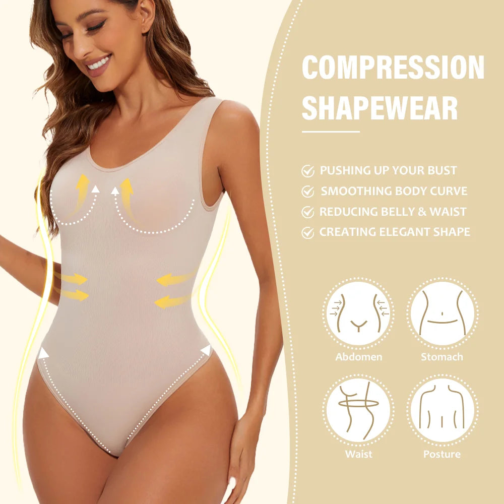 GLOWÉ HIGH WAISTED THONG SHAPEWEAR BODYSUIT 