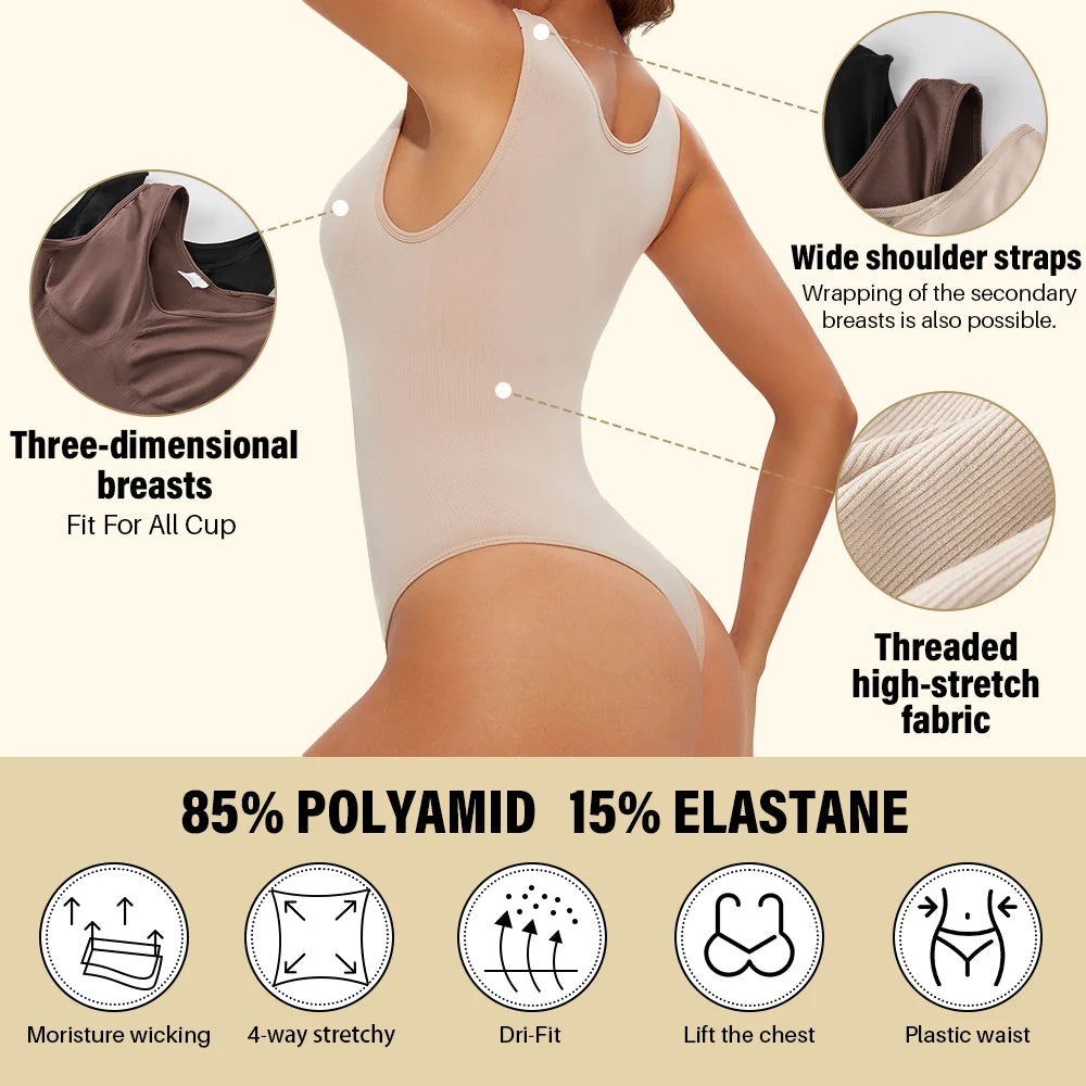 GLOWÉ HIGH WAISTED THONG SHAPEWEAR BODYSUIT 