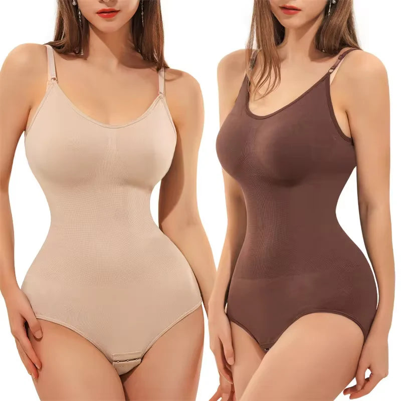 GLOWÉ SPAGHETTI STRAP OPEN CROTCH SHAPEWEAR BODYSUIT